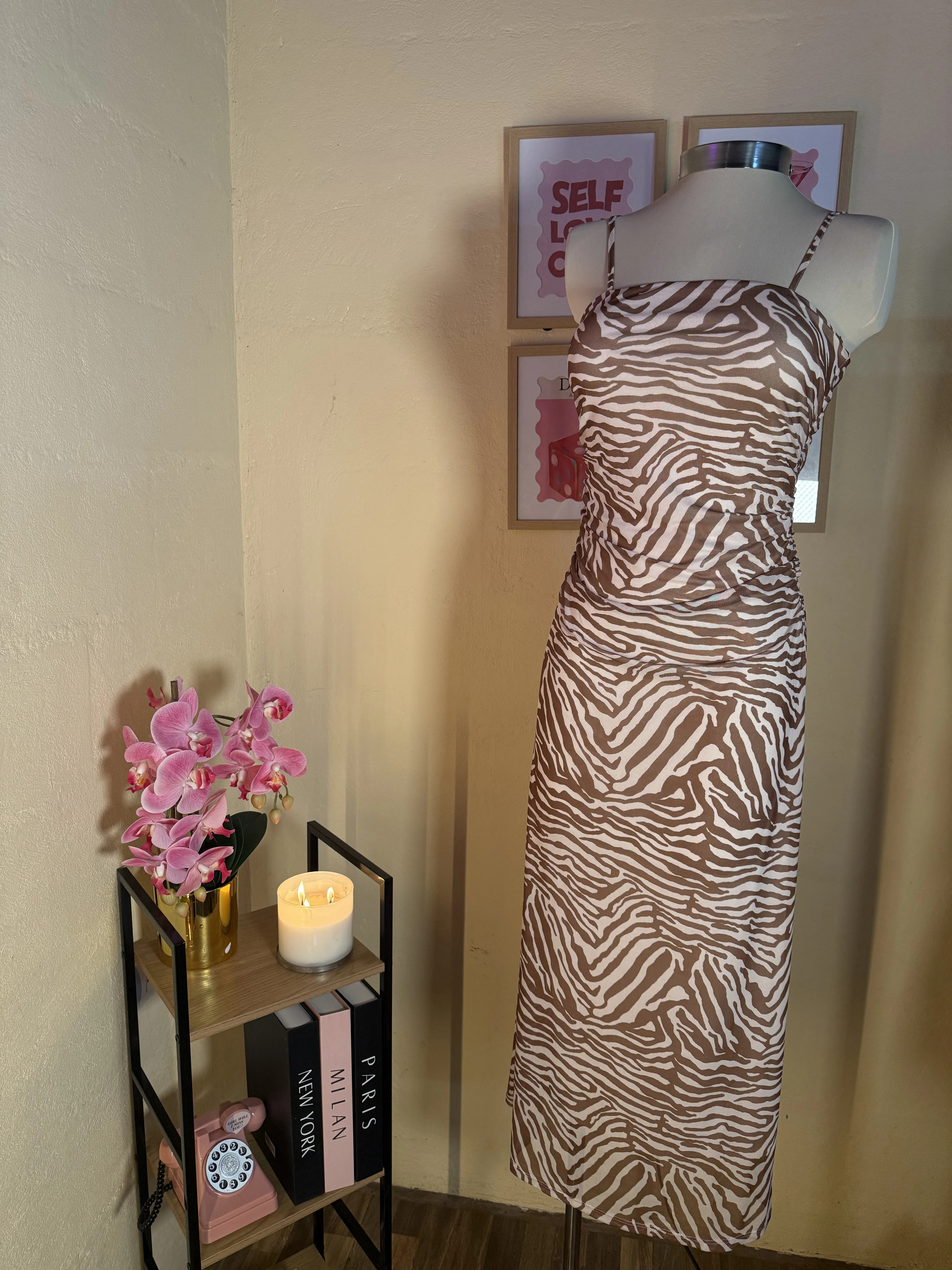 Zebra Silhouette Dress